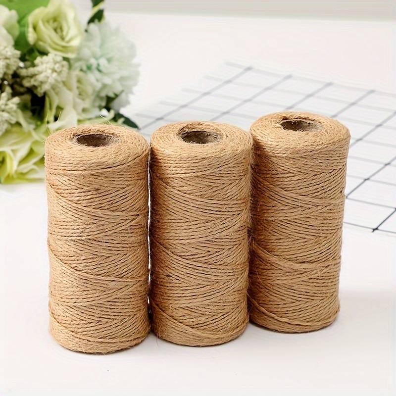 1/3Rolls, 109 Yards Jute Rope, Jute Twine String, Hemp Cord For DIY Craft,  Artworks Decoration, Gift Wrapping, Ribbons For Bouquets, Flower Wrapping P